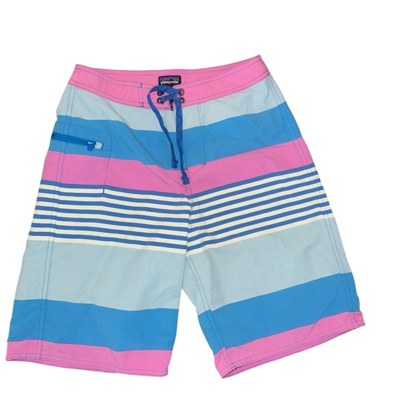 Boys Patagonia Swim Trunks Size 12 Board Wavefarer Shorts performance - Picture 1 of 3